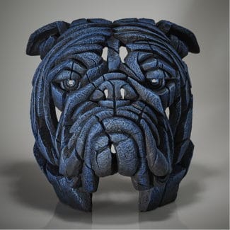 Pine and Oak Bulldog Bust - Bobby Blue