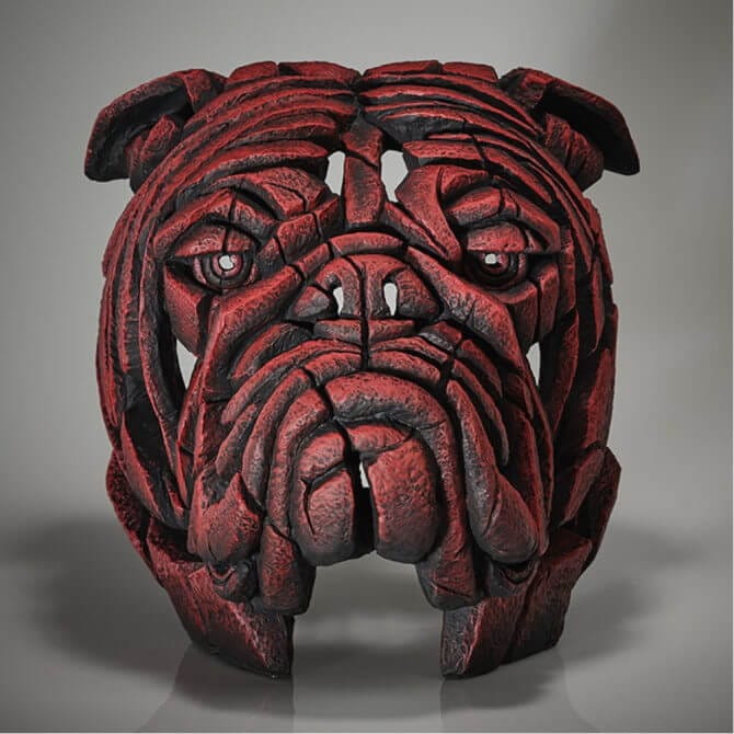 Pine and Oak Bulldog Bust - Tommy K