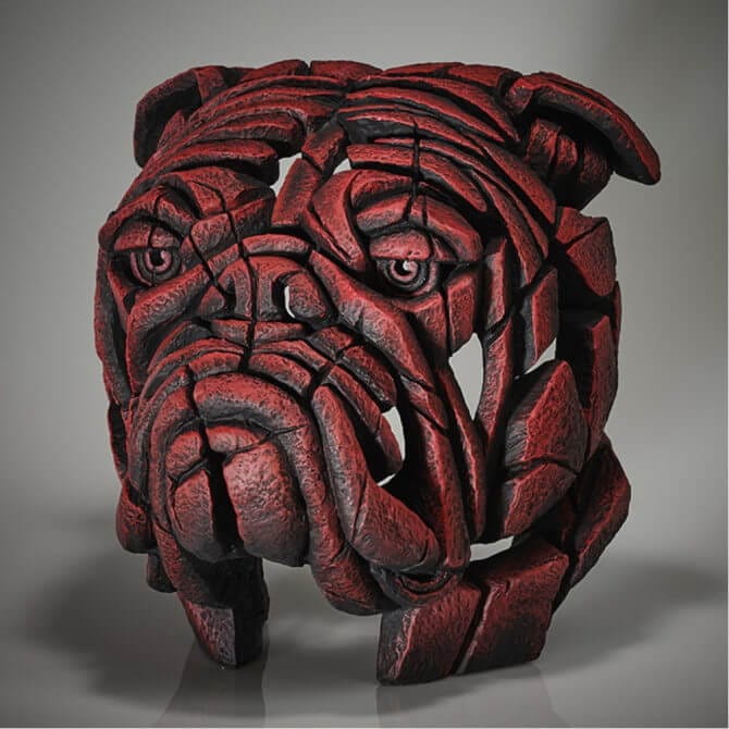 Pine and Oak Bulldog Bust - Tommy K