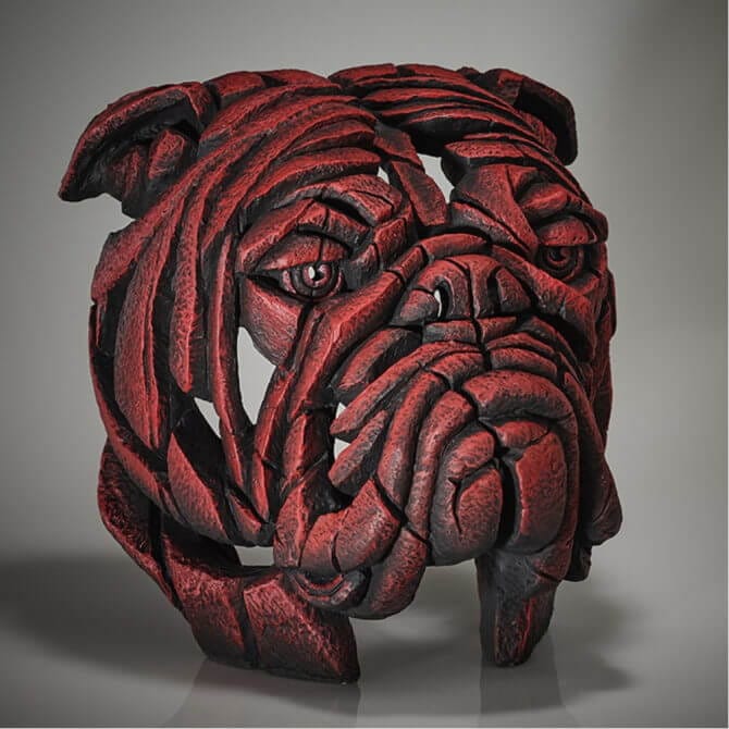 Pine and Oak Bulldog Bust - Tommy K