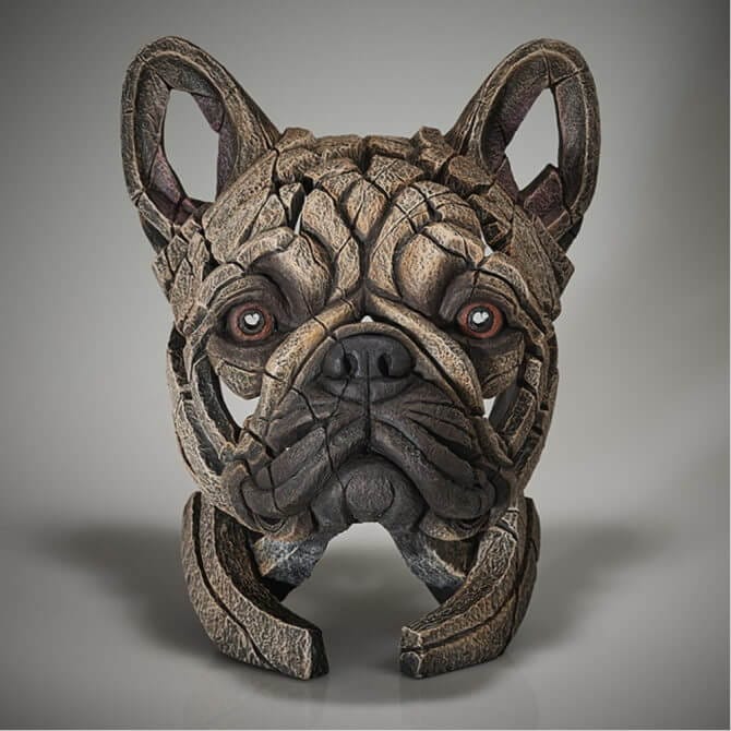 Pine and Oak French Bulldog Bust - Fawn