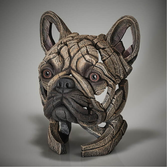 Pine and Oak French Bulldog Bust - Fawn