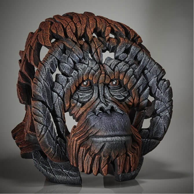 Pine and Oak Orangutan Bust