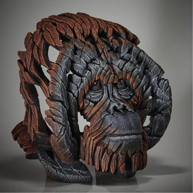 Pine and Oak Orangutan Bust