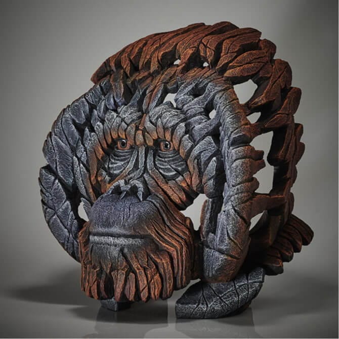 Pine and Oak Orangutan Bust