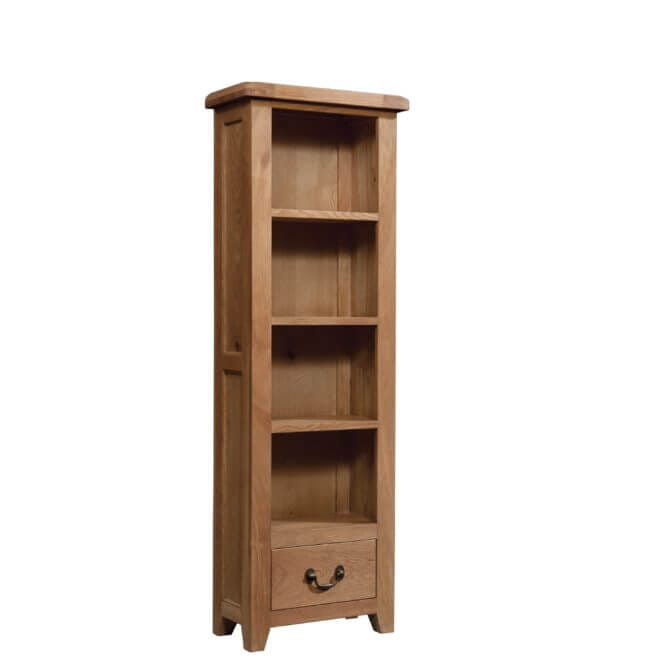 Pine and Oak Somerset Oak Tall Narrow Bookcase