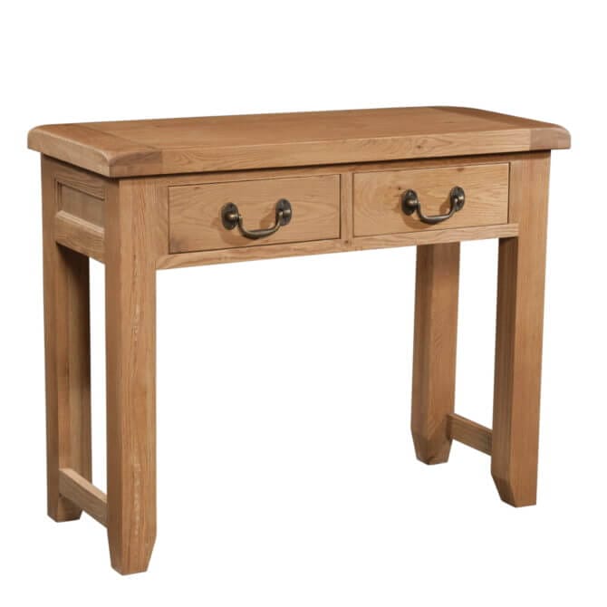 Pine and Oak Somerset Oak 2 Drawer Console Table