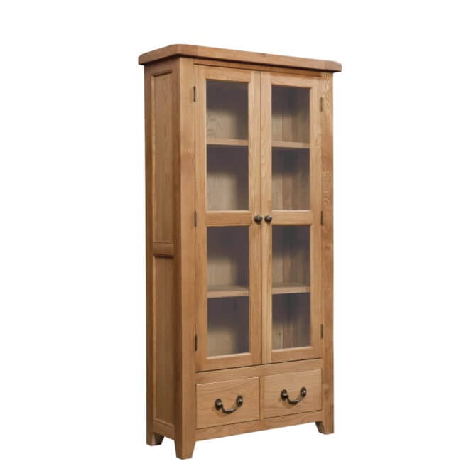 Pine and Oak Somerset Oak Display Cabinet
