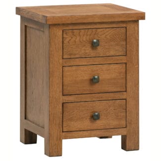 Dorchester Dark Oak 3 Drawer Bedside
