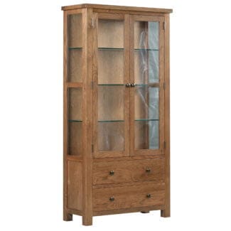 Dorchester Dark Oak Glazed Display Cabinet