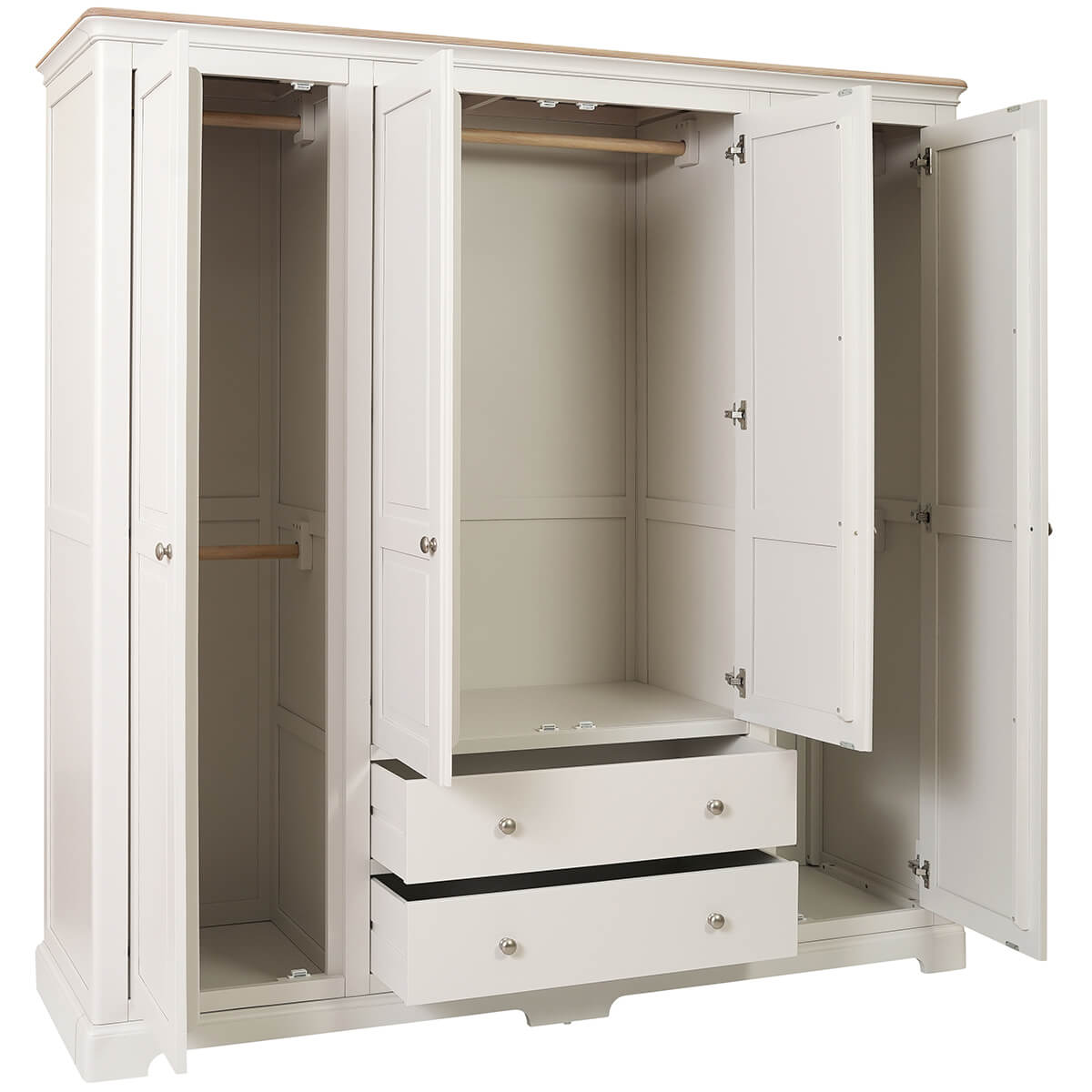 Glaze Quad Wardrobe Pine and Oak