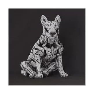Edge Sculpture Bull Terrier White