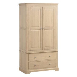 Winchester Oak 2 Drawer Double Wardrobe