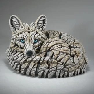 Edge Sculpture Curled Up Arctic Fox